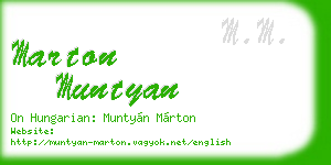 marton muntyan business card